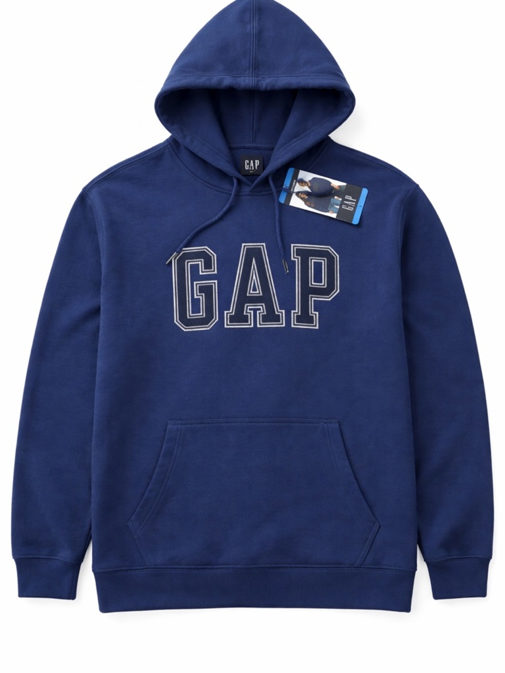 GAP Men's Deep Blue Logo Hooded Sweatshirt